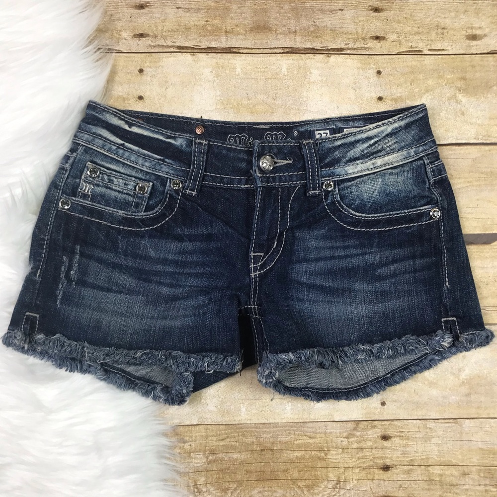 [Miss Me] Distressed Cutoff Sequin Shorts